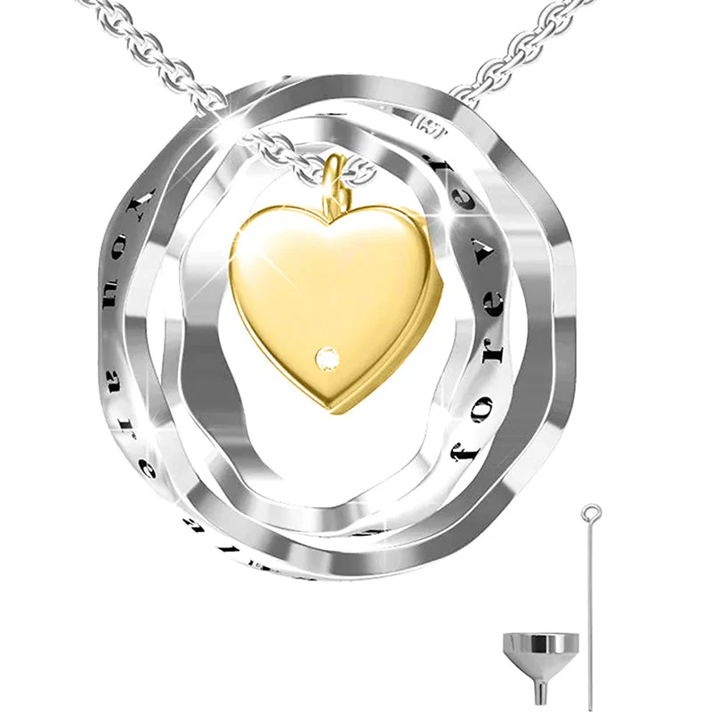 925 Sterling Silver Keepsake Jewelry Cremation Pendant Urn Necklace For Ashes You Are Always In My Heart I Love You Forever - Image 81