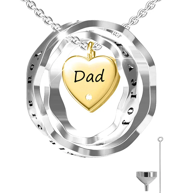 925 Sterling Silver Keepsake Jewelry Cremation Pendant Urn Necklace For Ashes You Are Always In My Heart I Love You Forever - Image 83