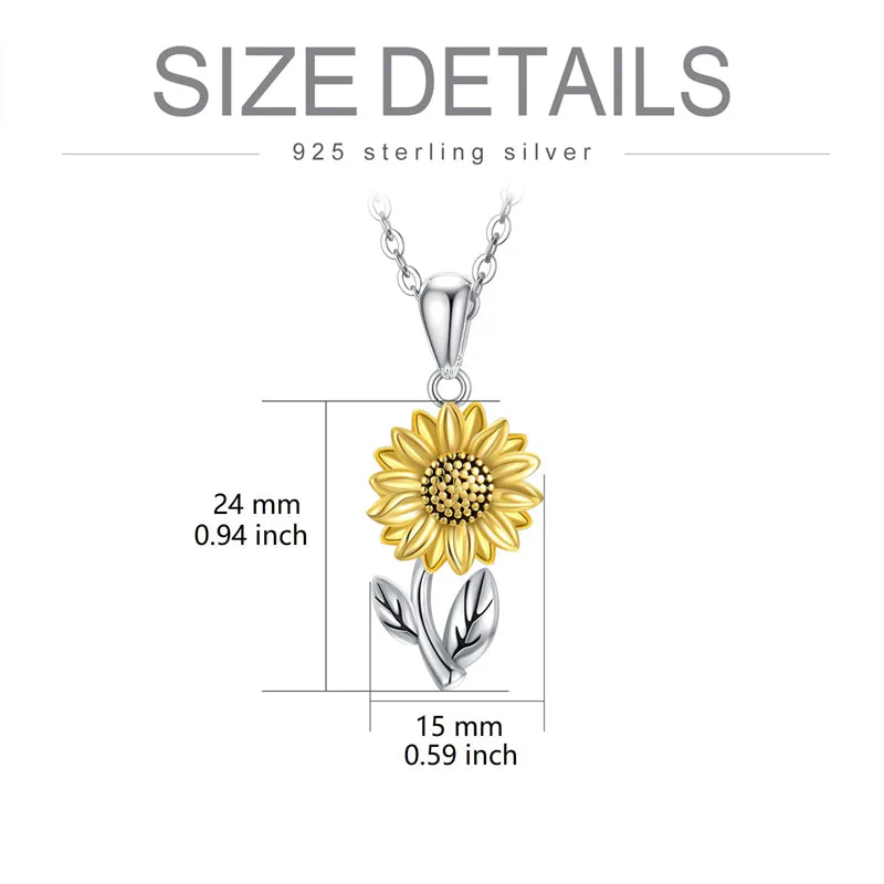925 Sterling Silver Sunflower Daisy Urn Necklace Keepsake Ashes Cremation Hair Memorial Jewelry - Image 14