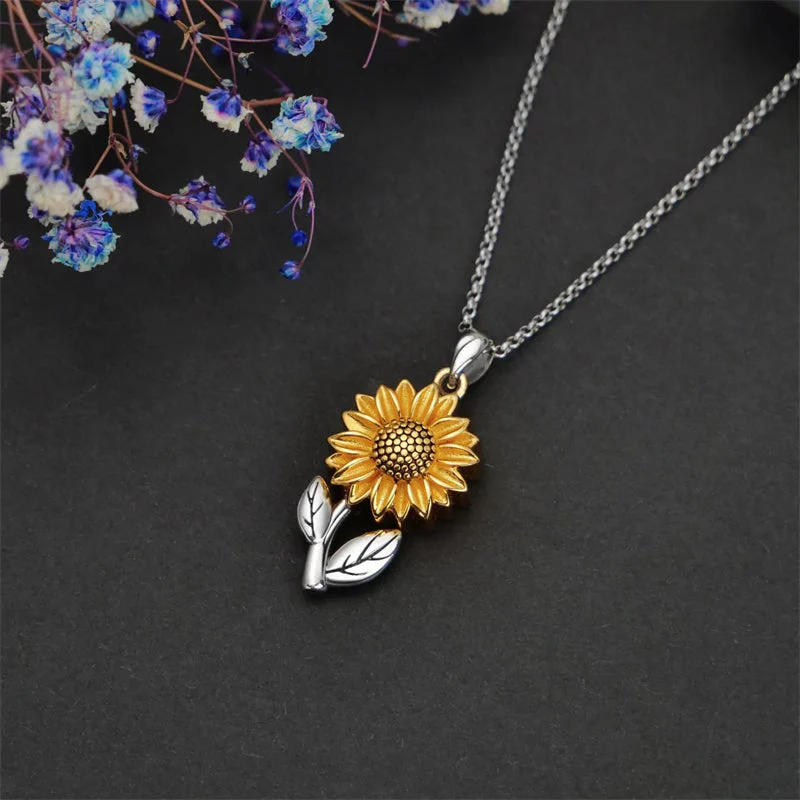 925 Sterling Silver Sunflower Daisy Urn Necklace Keepsake Ashes Cremation Hair Memorial Jewelry - Image 9