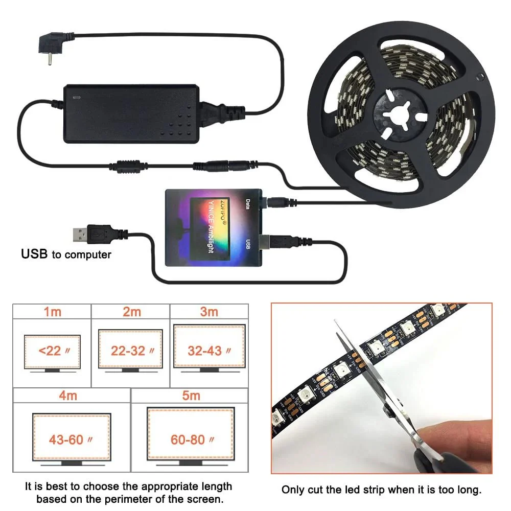 Ambilight TV PC Dream Screen USB LED Strip - Image 5