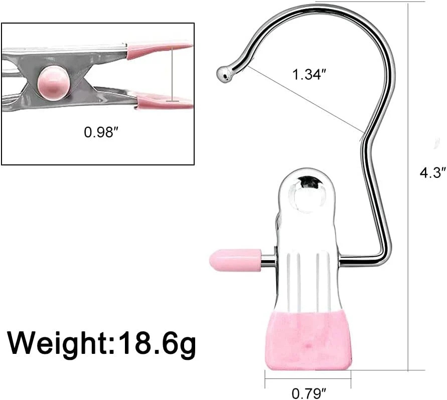 Hot Sale 49% OFF-Anti-rust Clip Space-saving Clothespin Hat Pants Storage Hanging Travel Hook - Image 16