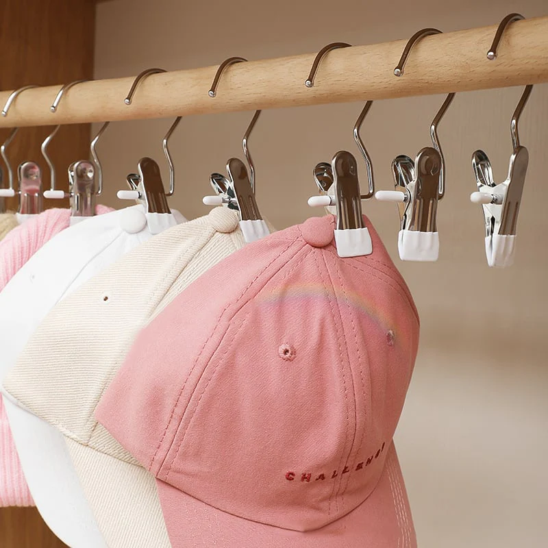 Hot Sale 49% OFF-Anti-rust Clip Space-saving Clothespin Hat Pants Storage Hanging Travel Hook - Image 4