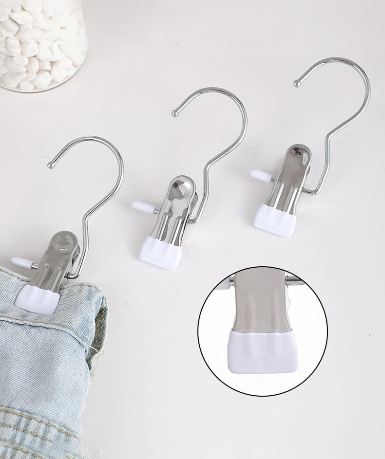 Hot Sale 49% OFF-Anti-rust Clip Space-saving Clothespin Hat Pants Storage Hanging Travel Hook - Image 5