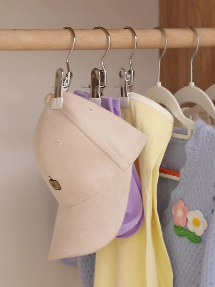 Hot Sale 49% OFF-Anti-rust Clip Space-saving Clothespin Hat Pants Storage Hanging Travel Hook - Image 7