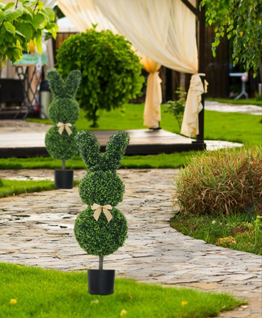 🐰Easter Pre-sale🐰Outdoor Artificial Turf Bunny-Shaped Topiary Tree - Image 10