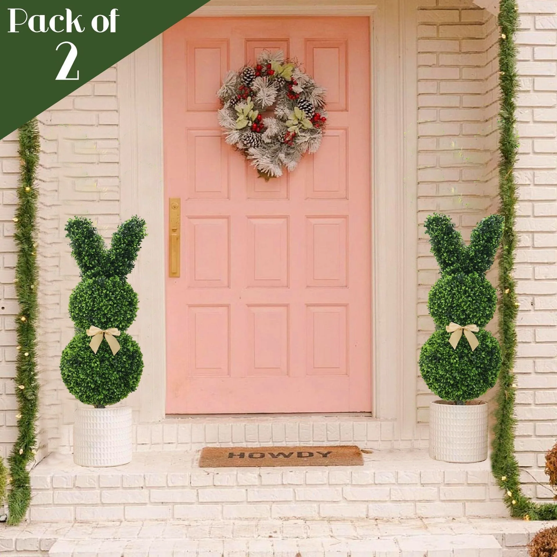 🐰Easter Pre-sale🐰Outdoor Artificial Turf Bunny-Shaped Topiary Tree - Image 3
