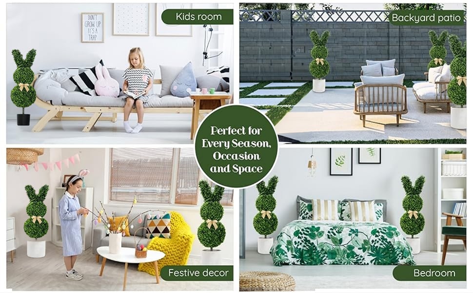 🐰Easter Pre-sale🐰Outdoor Artificial Turf Bunny-Shaped Topiary Tree - Image 6