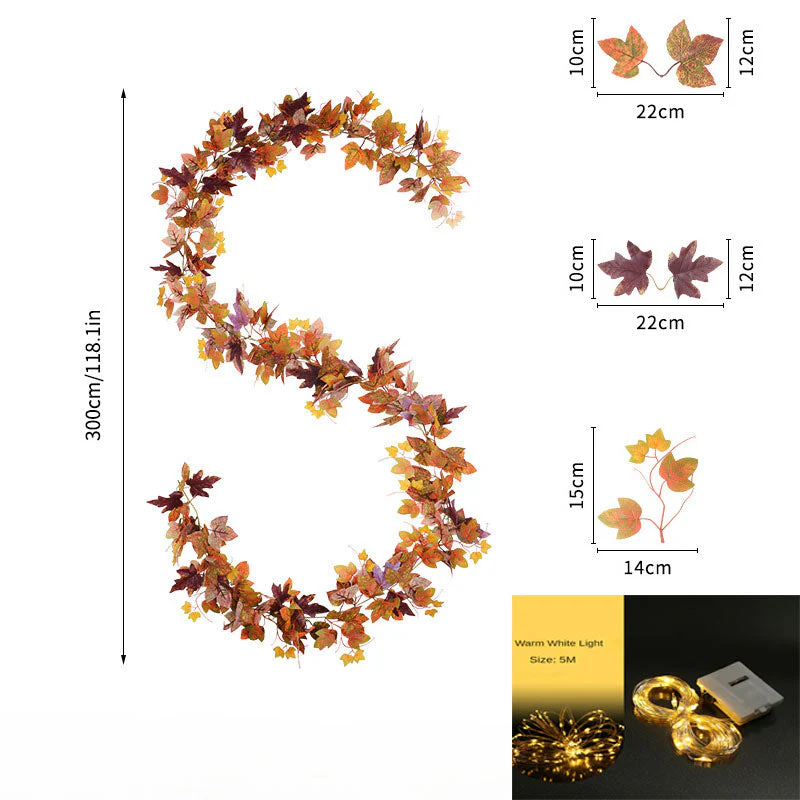Autumn Leaves LED Garland - Image 17