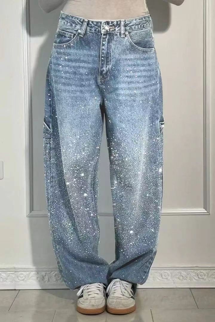 Balloon Carpenter Shine Denim Jeans - Image 14