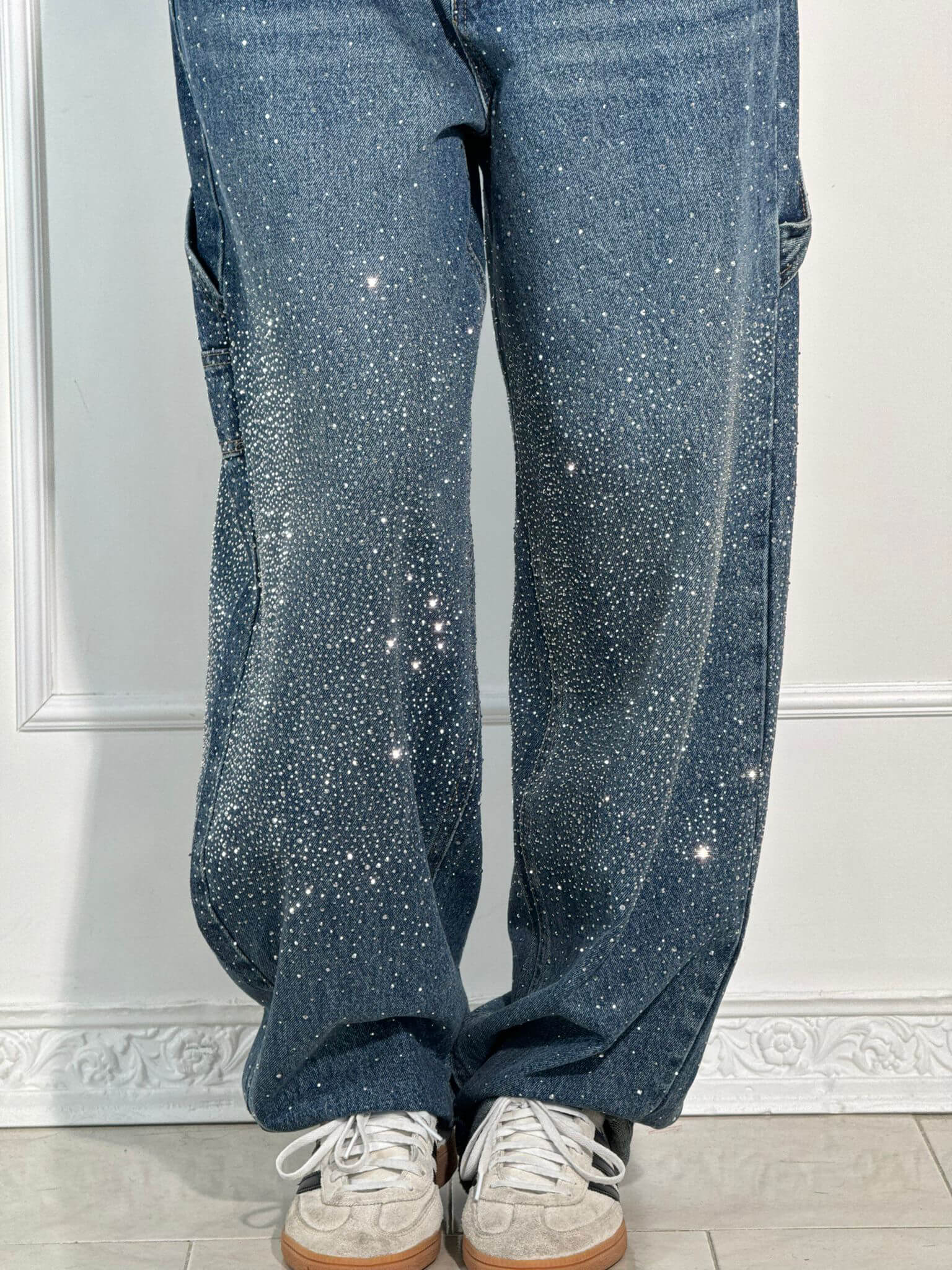 Balloon Carpenter Shine Denim Jeans - Image 4