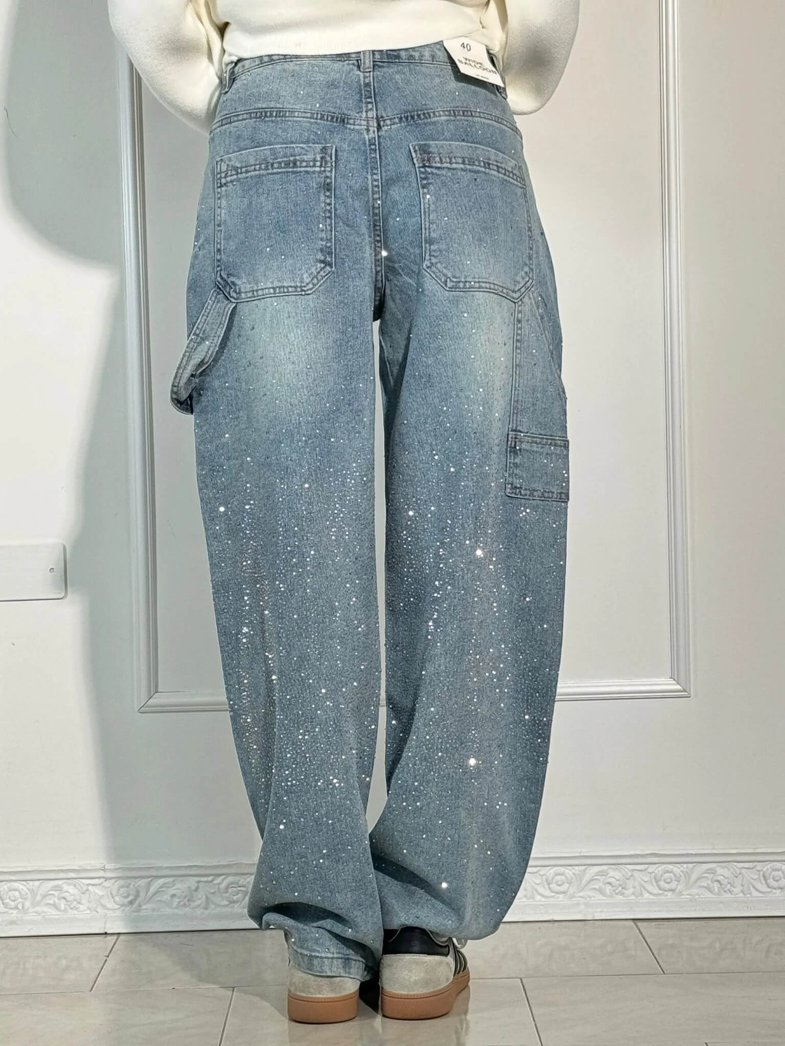 Balloon Carpenter Shine Denim Jeans - Image 6