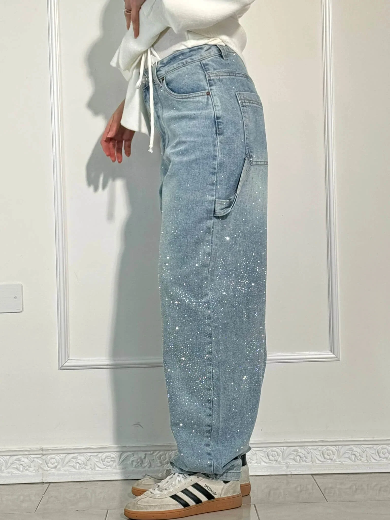 Balloon Carpenter Shine Denim Jeans - Image 7