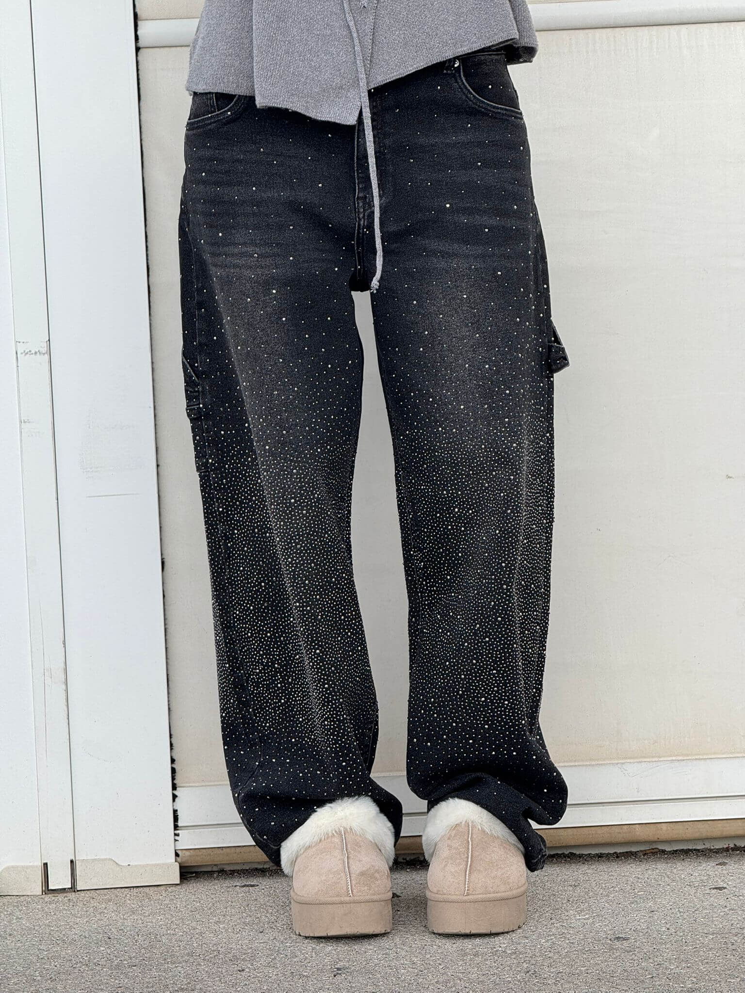 Balloon Carpenter Shine Denim Jeans - Image 9