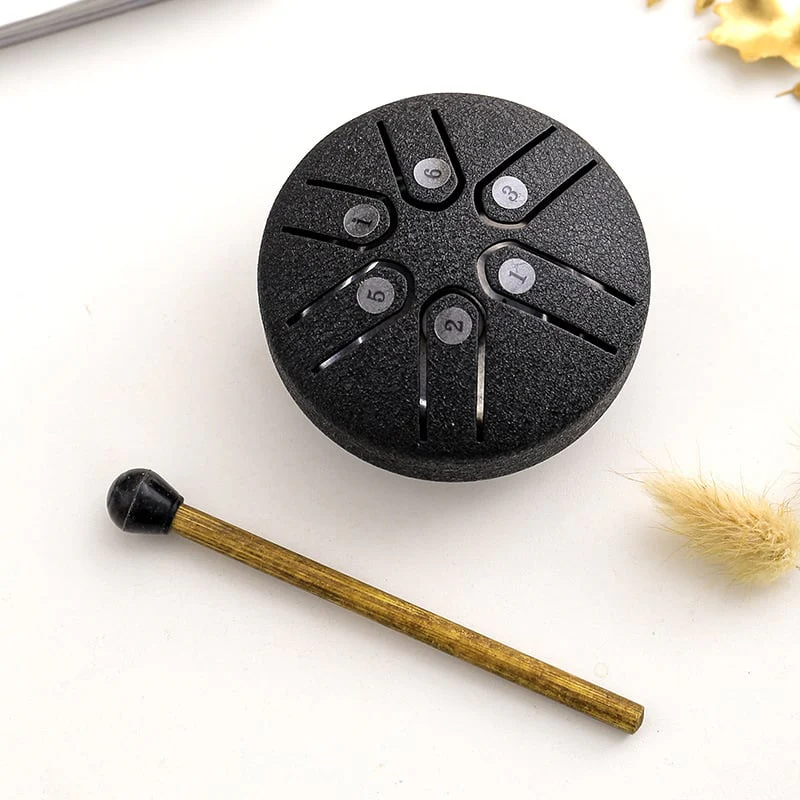 BUDDHA STONES MINI STEEL TONGUE DRUM 3 INCH SOUND HEALING DRUM KIT - Image 5