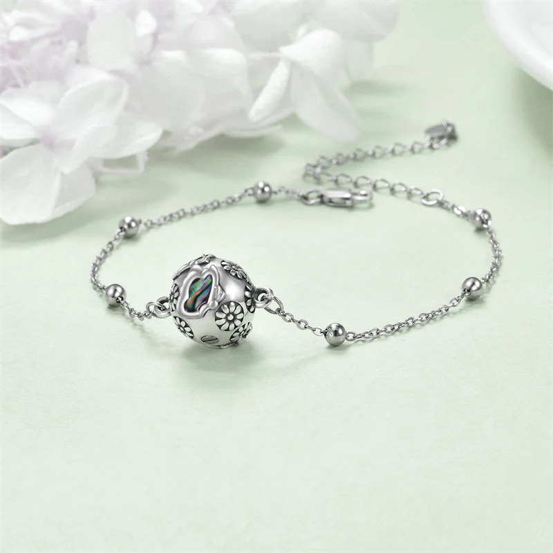 Butterfly Urn Bracelet for Ashes for Women Sterling Silver Cremation Butterfly Jewelry for Women Heart Urn - Image 4