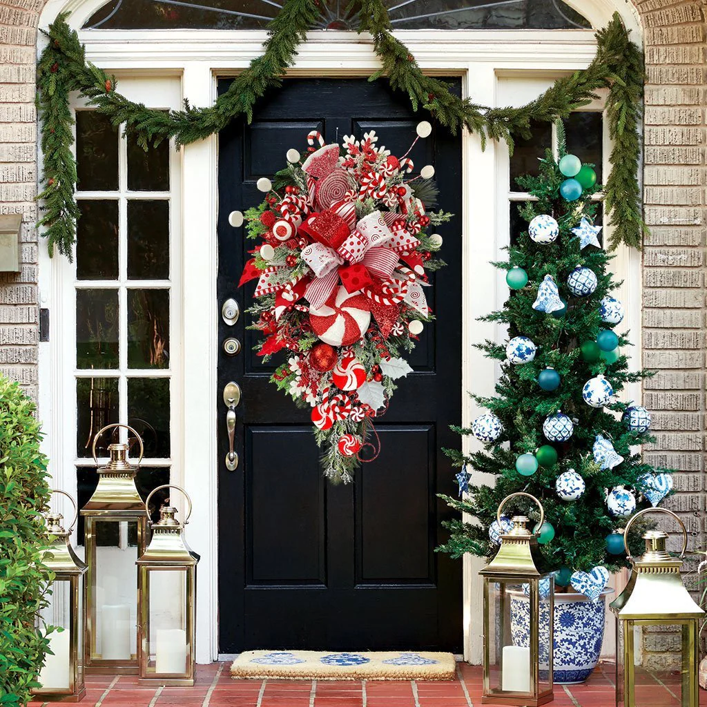 SALE 49% OFF-Candy Cane Christmas Wreath - Image 11