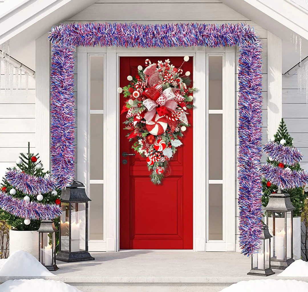 SALE 49% OFF-Candy Cane Christmas Wreath - Image 12
