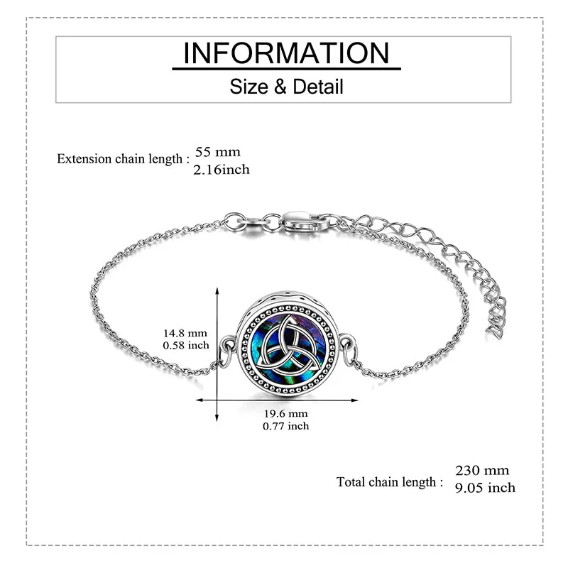 Celtic Knot Urn Bracelet for Ashes 925 Sterling Silver Cremation Keepsake Pendant Locket Bracelet for Women Mom - Image 5