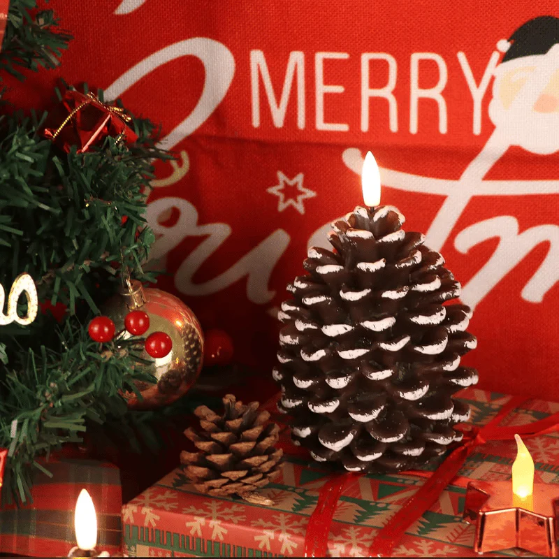 ✨Christmas 3D Pine Cone Candles-Flameless Pine Cone Candles & Real Aromatherapy Candles - Image 2