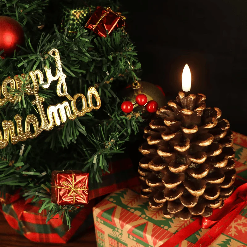 ✨Christmas 3D Pine Cone Candles-Flameless Pine Cone Candles & Real Aromatherapy Candles - Image 3