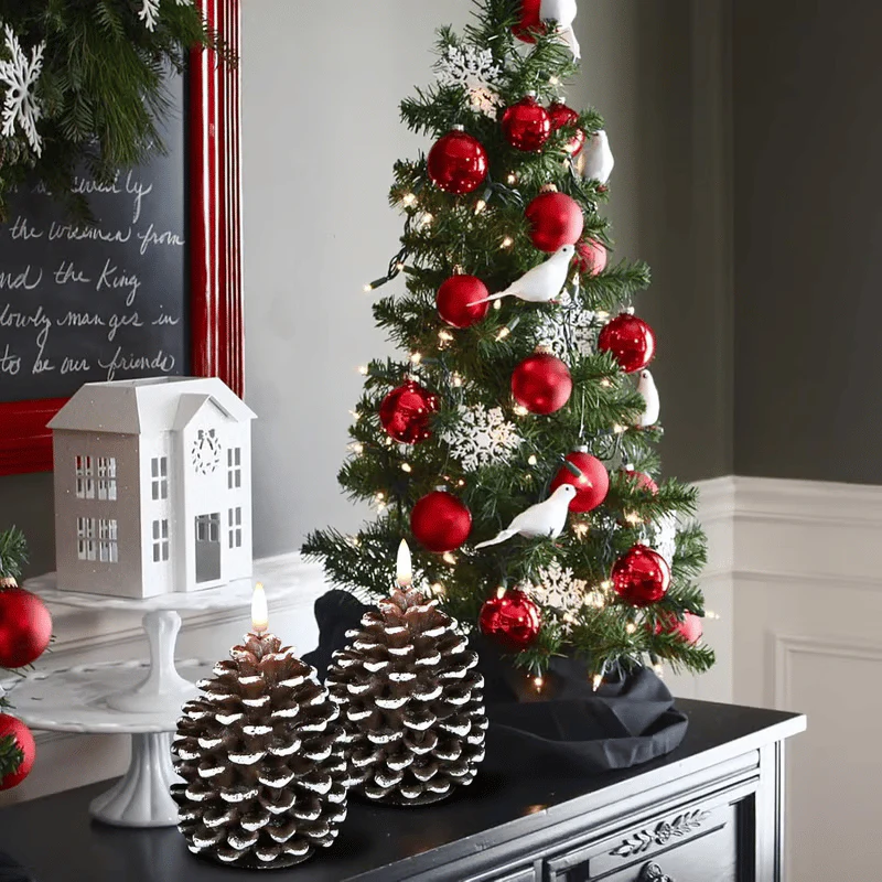 ✨Christmas 3D Pine Cone Candles-Flameless Pine Cone Candles & Real Aromatherapy Candles - Image 7
