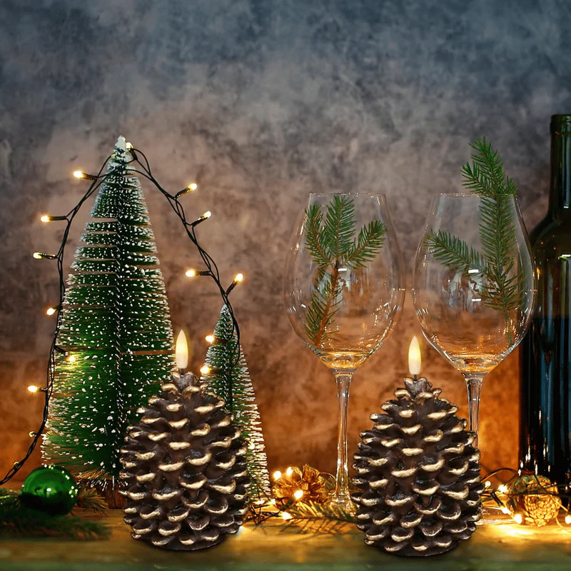 ✨Christmas 3D Pine Cone Candles-Flameless Pine Cone Candles & Real Aromatherapy Candles - Image 8