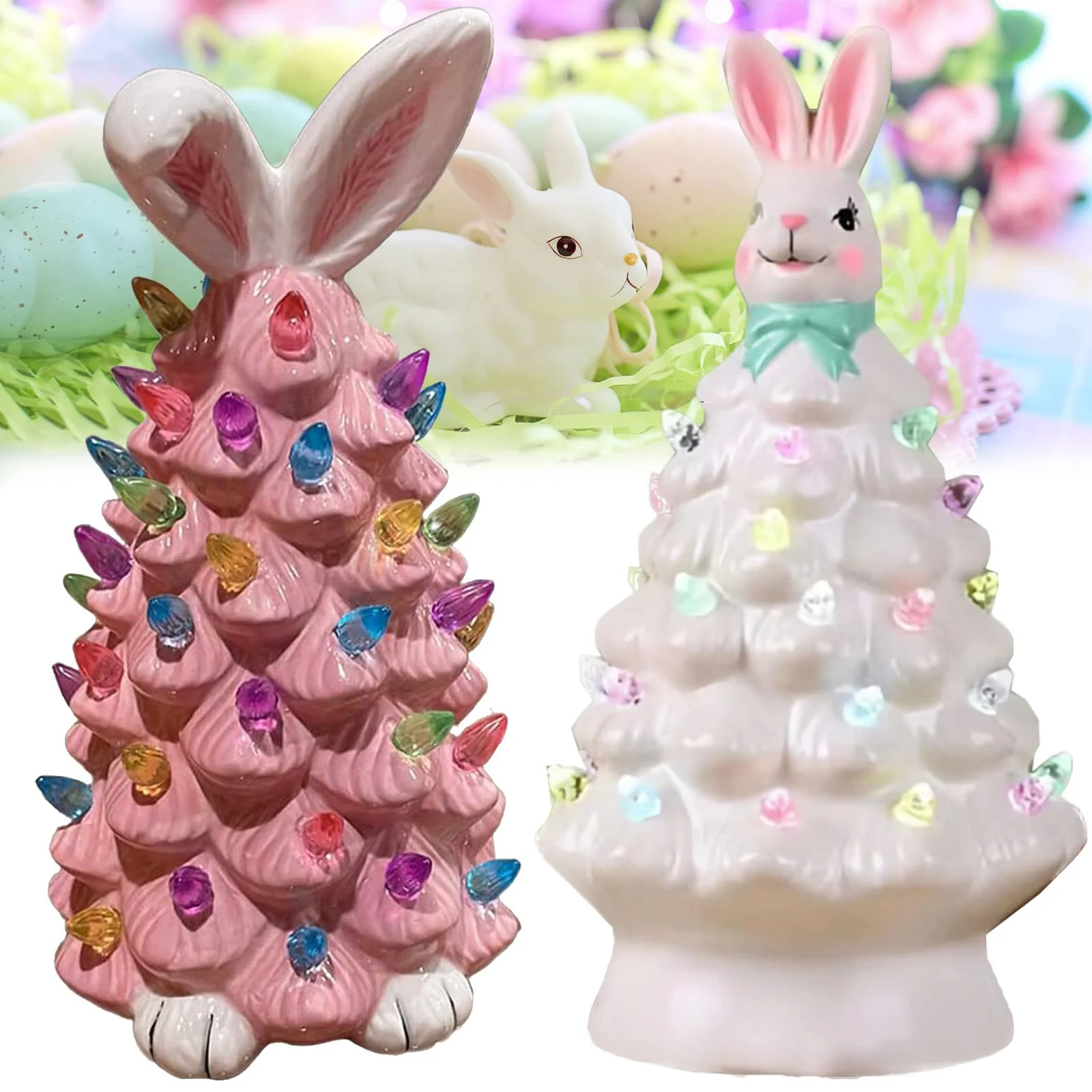 Christmas Pink Bunny Tree - Image 11