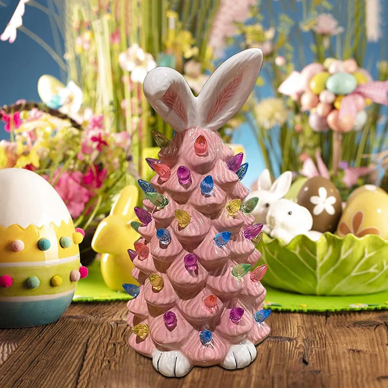 Christmas Pink Bunny Tree - Image 3