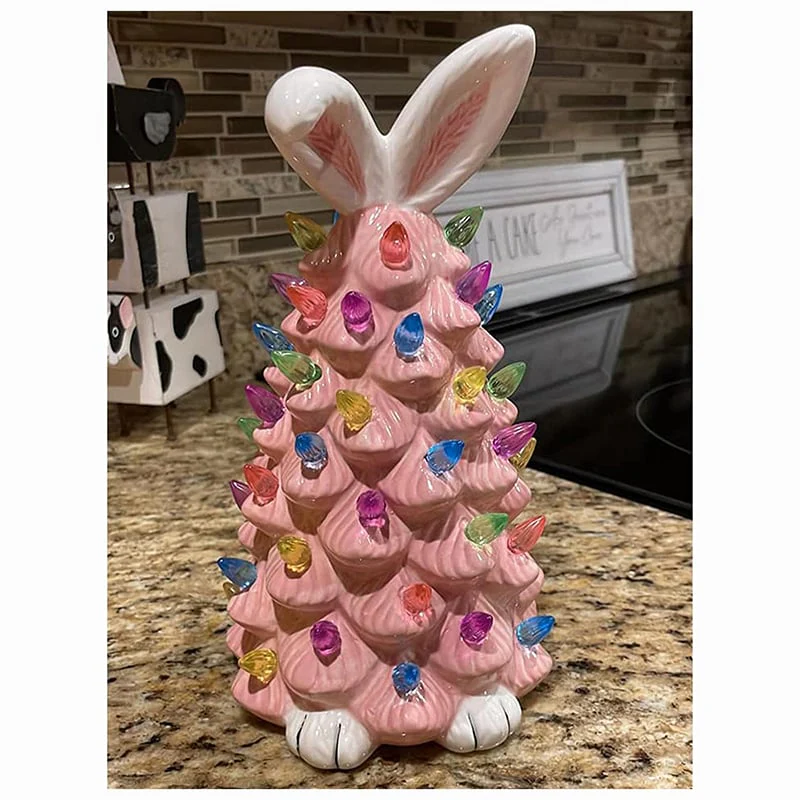 Christmas Pink Bunny Tree - Image 5