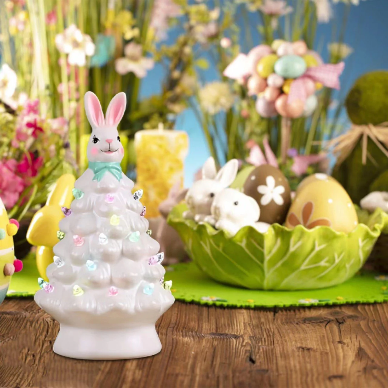 Christmas Pink Bunny Tree - Image 6