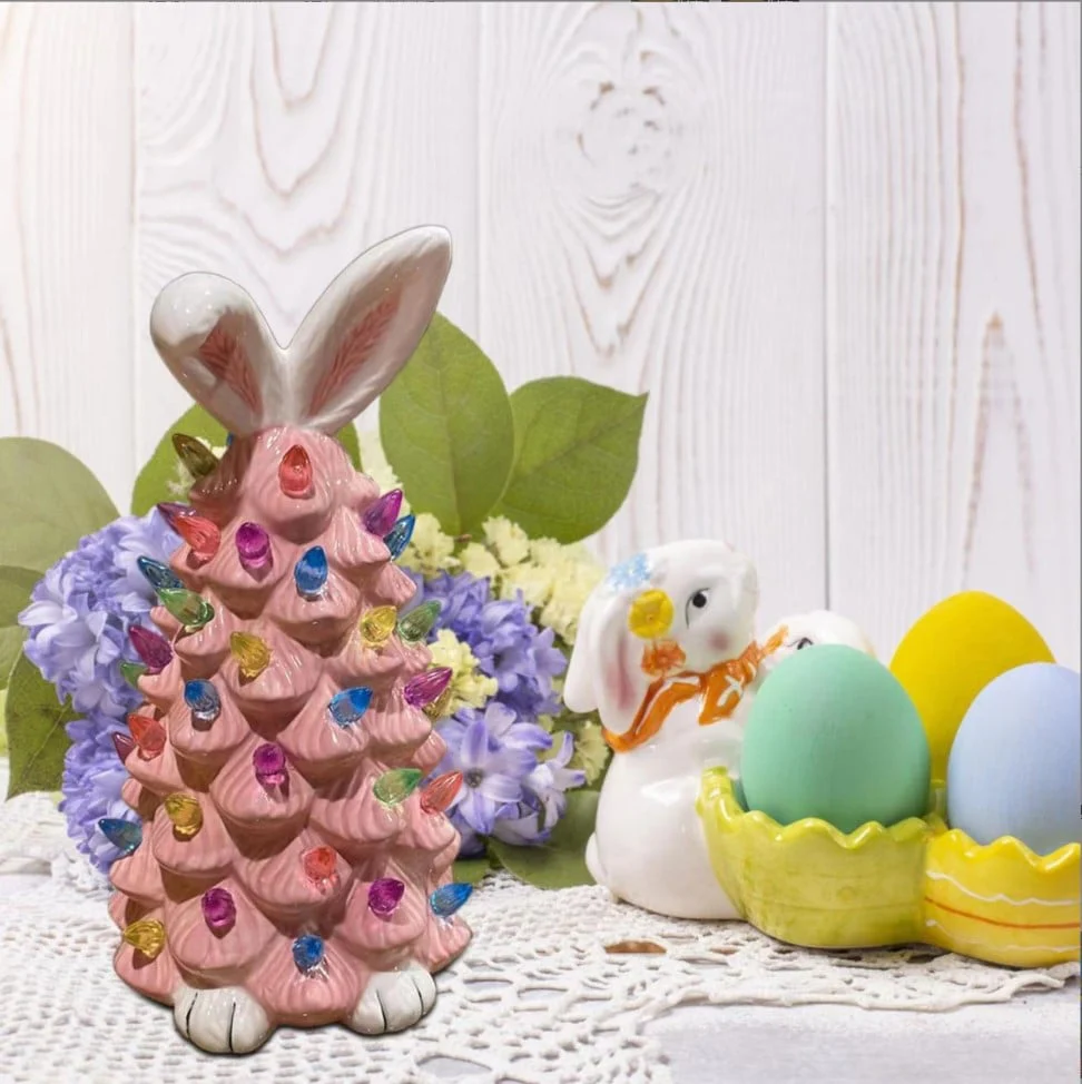 Christmas Pink Bunny Tree - Image 8