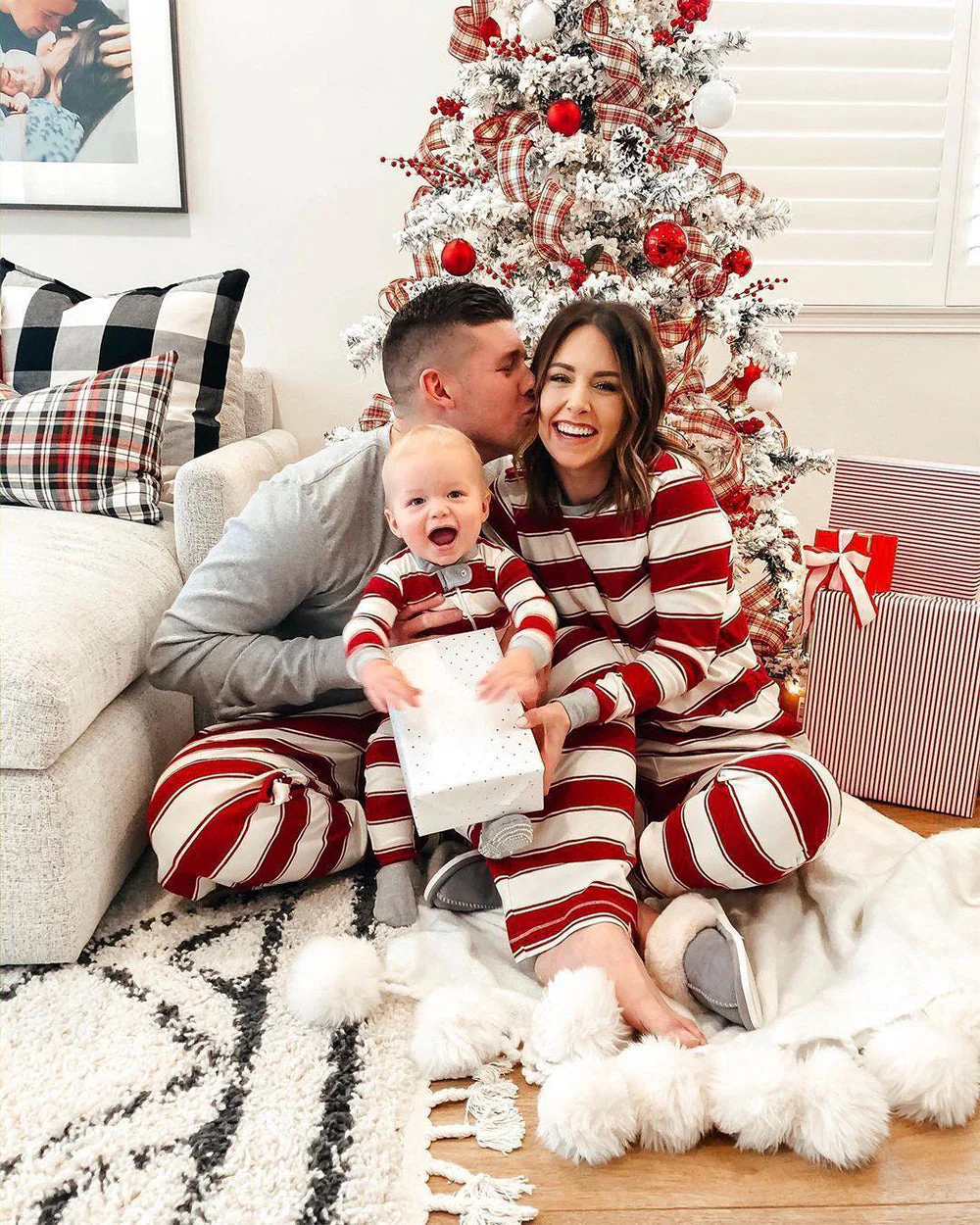 Christmas Red Striped Family Pajamas - Image 3