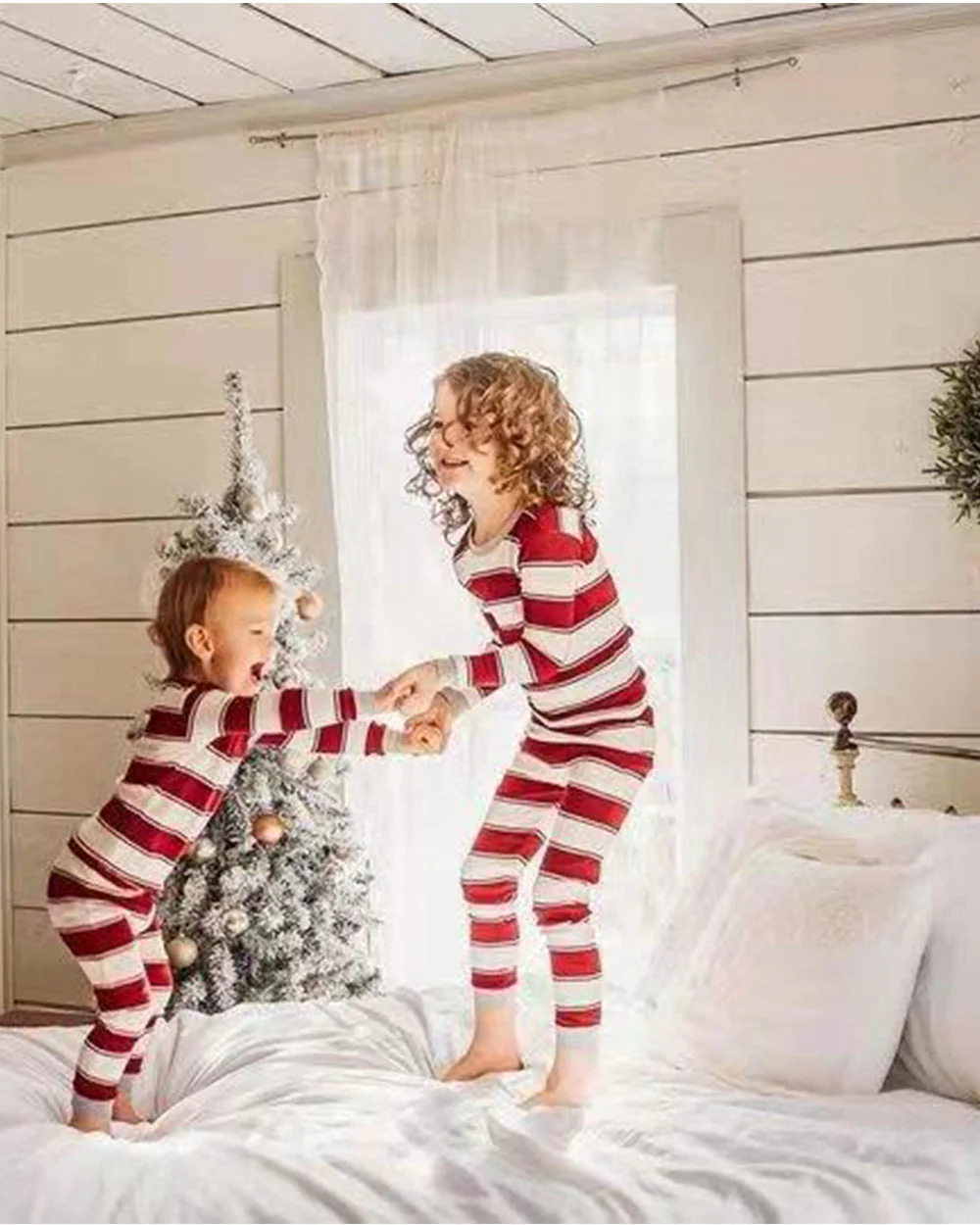 Christmas Red Striped Family Pajamas - Image 7