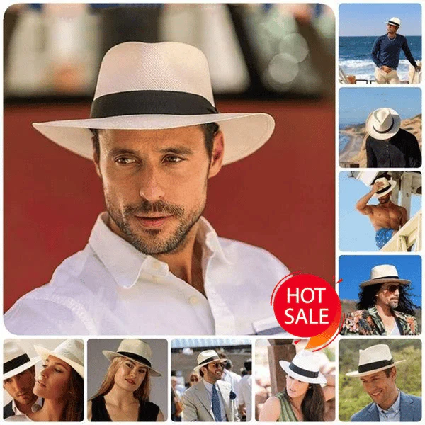 🌿Unisex Classic Panama Hat-Delicate Hand Knitting - Image 2