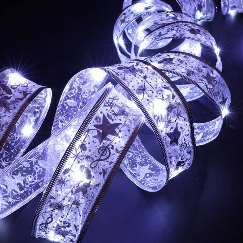 CHRISTMAS RIBBON FAIRY LIGHTS - Image 3