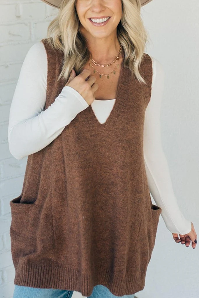 Cozy Pocket Sweater Vest-Buy 2 Free Shipping - Image 10