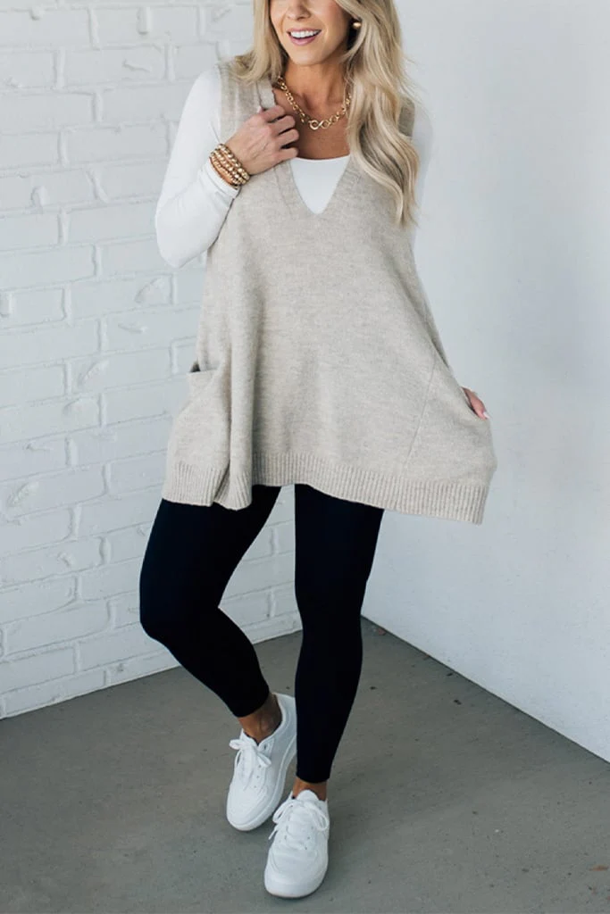 Cozy Pocket Sweater Vest-Buy 2 Free Shipping - Image 3