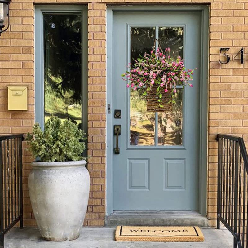 💐Cream Hydrangea Door Hanger Basket Wreath - Image 6