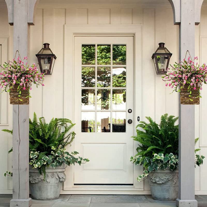 Cream Hydrangea Door Hanger Basket Wreath - Image 15