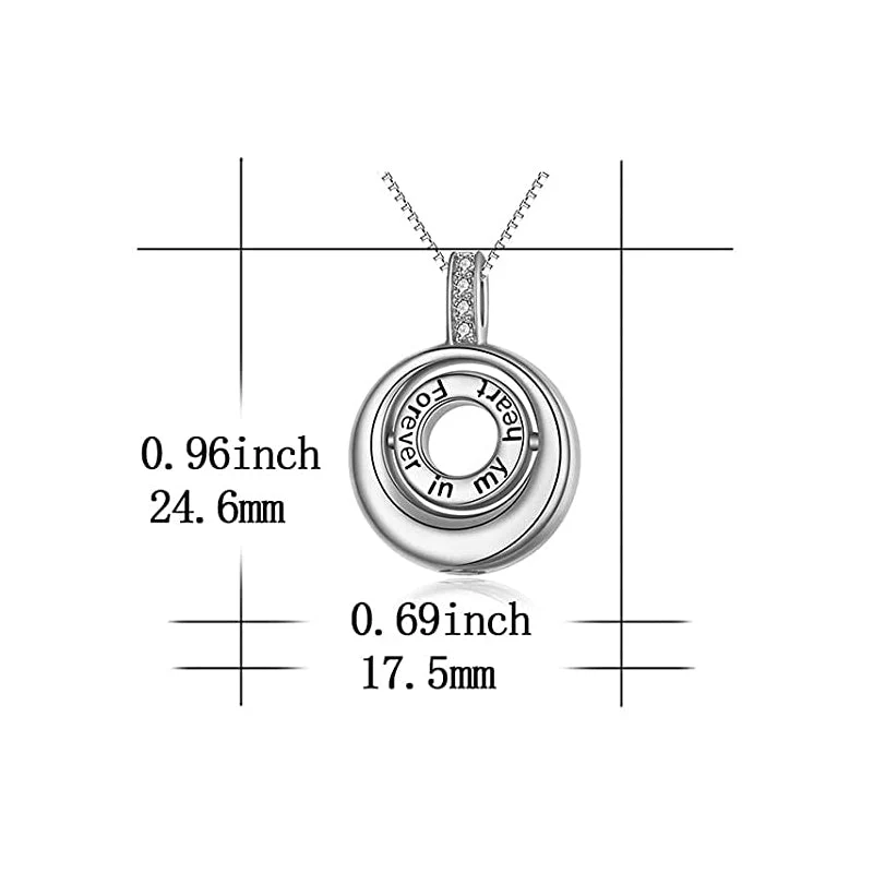 Created Opal Cremation Jewelry for Ashes 925 Sterling Silver Urn Necklaces Urn Jewelry for Human Ashes of Love One - Image 6