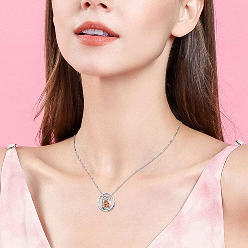 Cremation Jewelry 925 Sterling Silver Sunflower Rose Paw Urn Necklace for Ashes - Image 11
