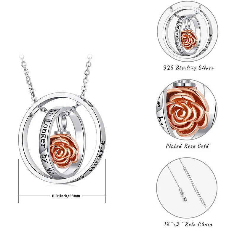 Cremation Jewelry 925 Sterling Silver Sunflower Rose Paw Urn Necklace for Ashes - Image 12