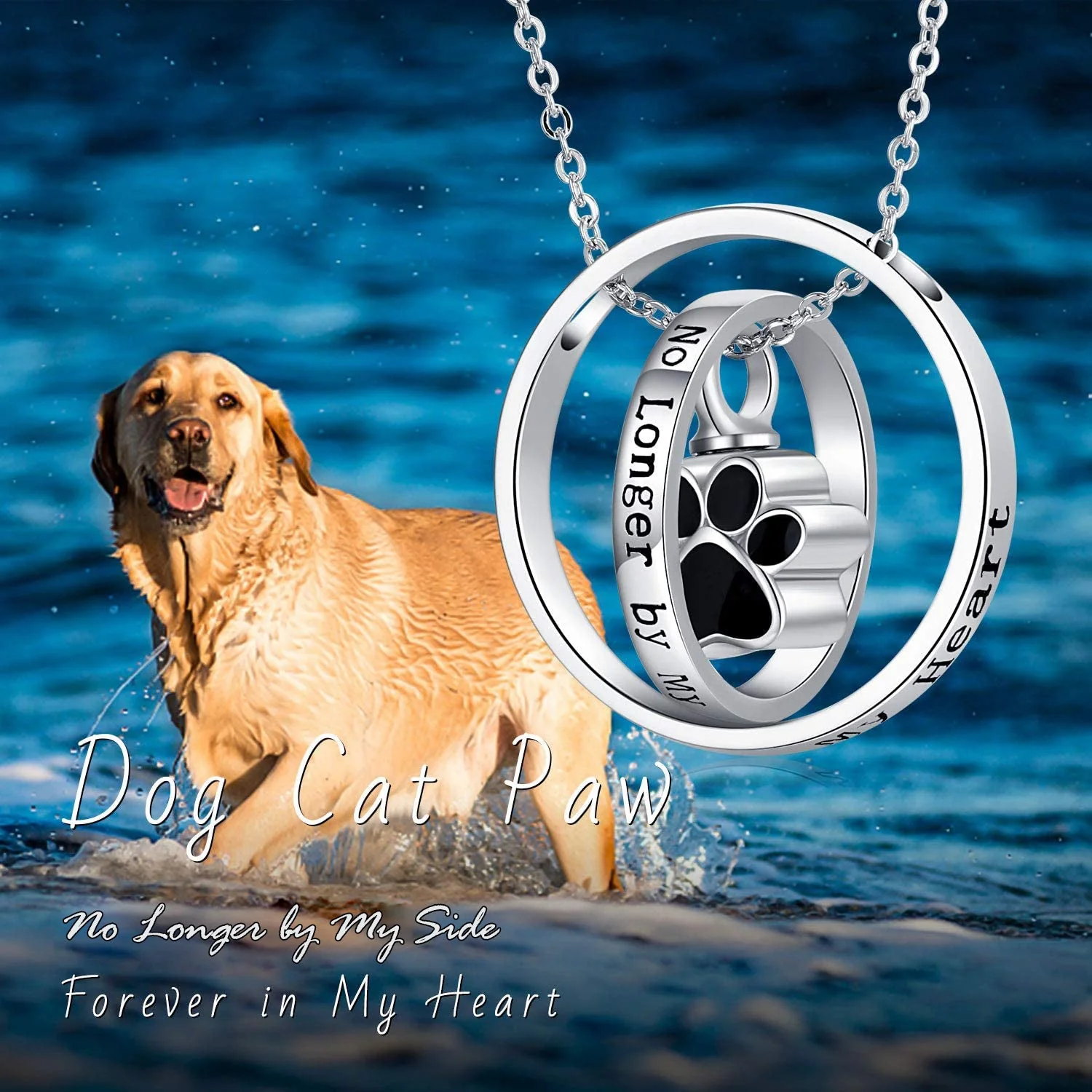 Cremation Jewelry 925 Sterling Silver Sunflower Rose Paw Urn Necklace for Ashes - Image 18