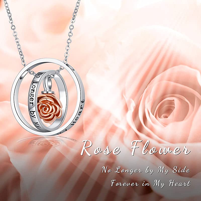 Cremation Jewelry 925 Sterling Silver Sunflower Rose Paw Urn Necklace for Ashes - Image 8