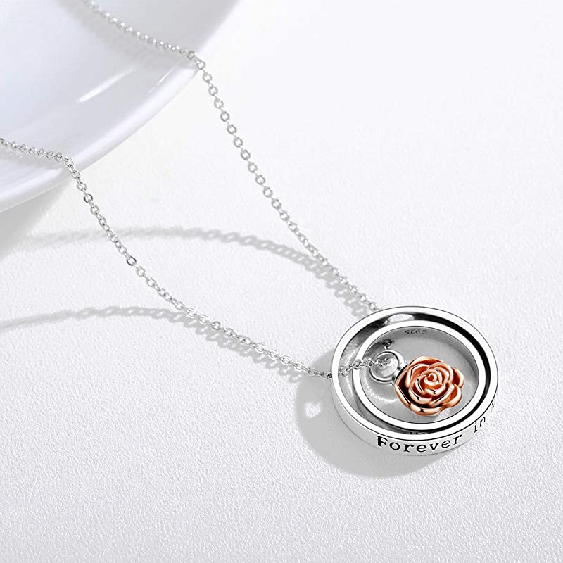 Cremation Jewelry 925 Sterling Silver Sunflower Rose Paw Urn Necklace for Ashes - Image 9