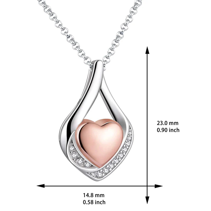 Cremation Jewelry 925 Sterling Silver Teardrop Urn Necklace For Ashes Heart Shape Memorial Keepsake Pendant For Ashes - Image 10