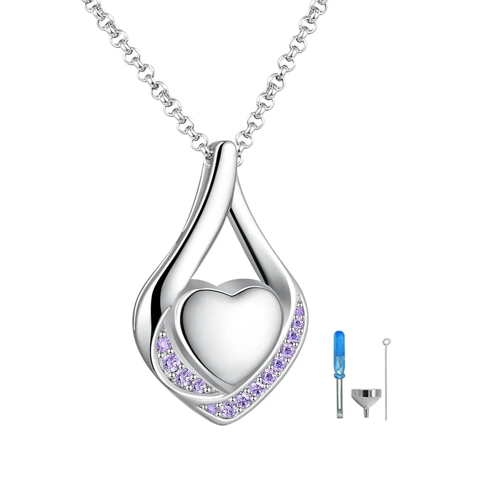Cremation Jewelry 925 Sterling Silver Teardrop Urn Necklace For Ashes Heart Shape Memorial Keepsake Pendant For Ashes - Image 12