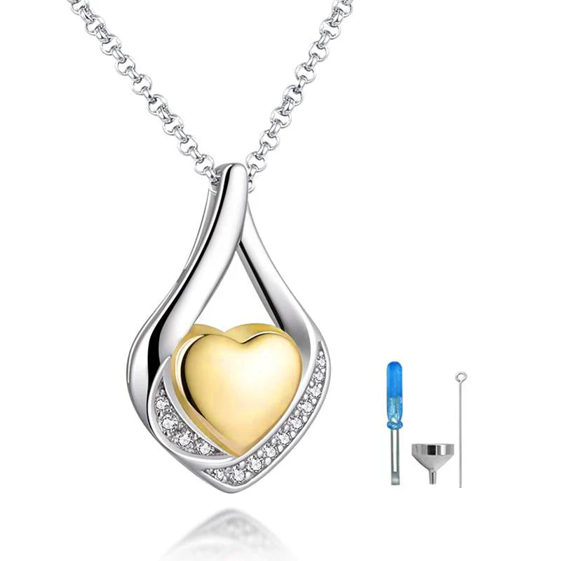 Cremation Jewelry 925 Sterling Silver Teardrop Urn Necklace For Ashes Heart Shape Memorial Keepsake Pendant For Ashes - Image 13