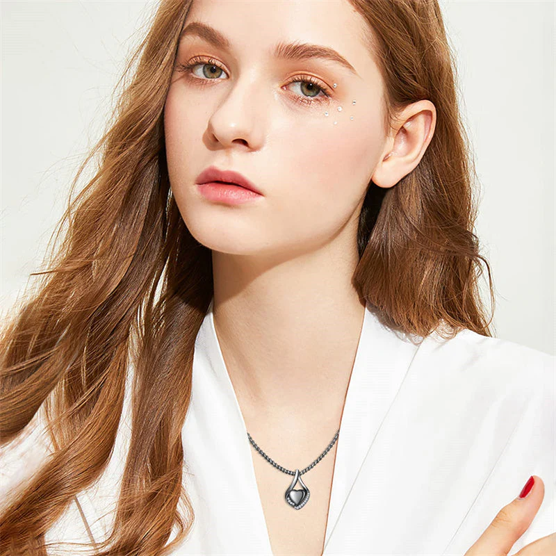 Cremation Jewelry 925 Sterling Silver Teardrop Urn Necklace For Ashes Heart Shape Memorial Keepsake Pendant For Ashes - Image 17